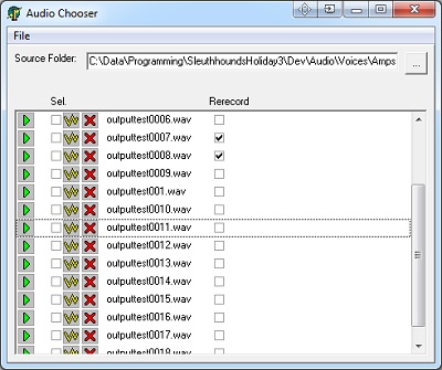 [The Audio Chooser listing all individual files to choose from.]