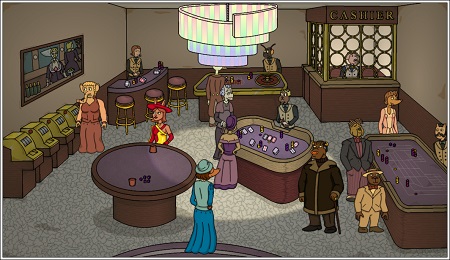 [The casino is always a busy place.]