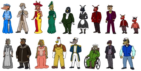 [The cast of the next Sleuthhounds game.]