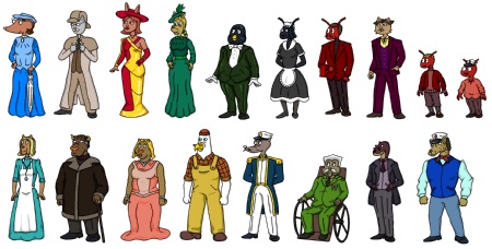 [The cast of the next Sleuthhounds game.]