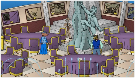 [Sir Reginald Price placed a heroic sculpture of his daughter in the centre of the dining room.]