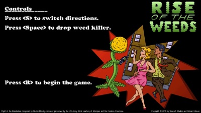[The main menu was inspired by classic B-movie posters.]